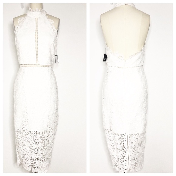 Lulus Divine Destiny White Lace Midi Dress NEW - Picture 5 of 10
